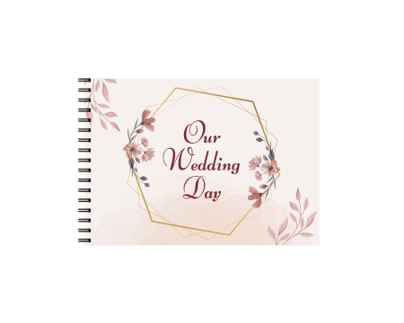 Guestbook/Album Foto - Set Album foto / GuestBook pentru nunta, flowers, A4 landscape, pix si dubluadeziv inclus, 3 piese, accesoriu nunta