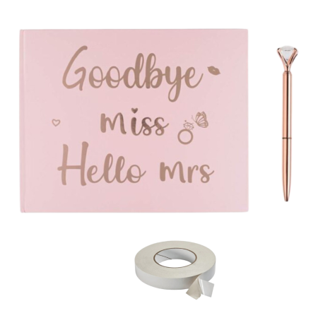 Guestbook/Album Foto - Set Guestbook Bride to Be, pentru petrecere Bachelorette party, pix si dubluadeziv incluse, accesoriu nunta