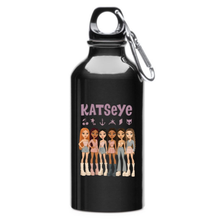 Sticle Copii - Sticla apa Copii K POP KAYSEYE, aluminiu, 400 ml, cu carabina de prindere