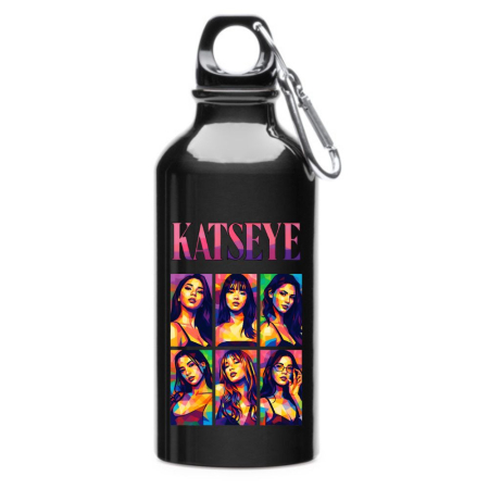 Sticle Copii - Sticla apa Copii KAYSEYE K POP, aluminiu, 400 ml, cu carabina de prindere