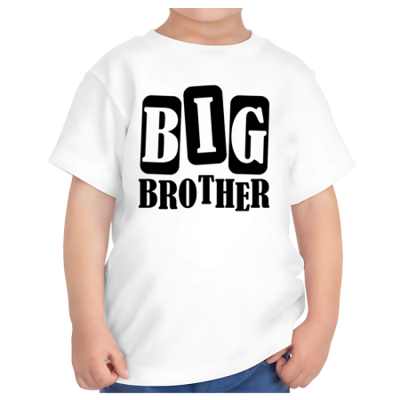 Tricouri Copii - Tricou alb big brother haios fratele mai mare 1-2 ani