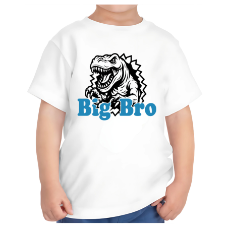 Tricouri Copii - Tricou alb big brother mesaj amuzant fratele mai mare 1-2 ani
