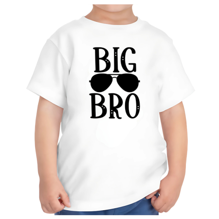 Tricouri Copii - Tricou alb big brother print fratele mai mare varsta 1-2 ani