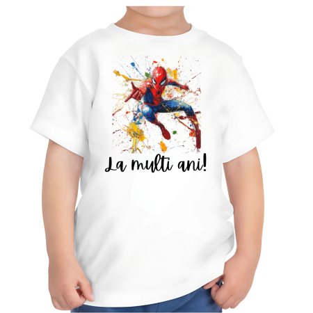 Tricouri Copii - Tricou baieti, aniversare, tematica Batman, Happy Birthday, 4 ani