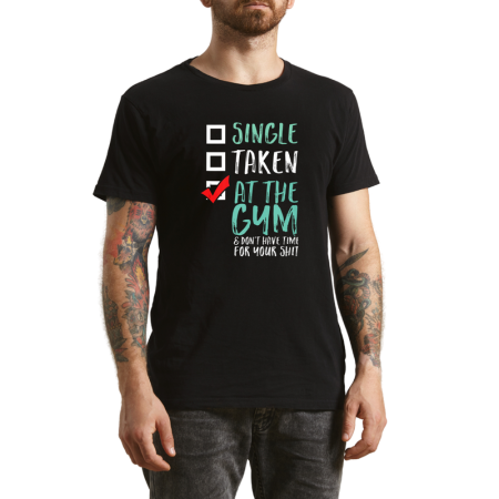 Tricouri Personalizate - Tricou Barbati Antrenament Serios, mesaj amuzant, negru