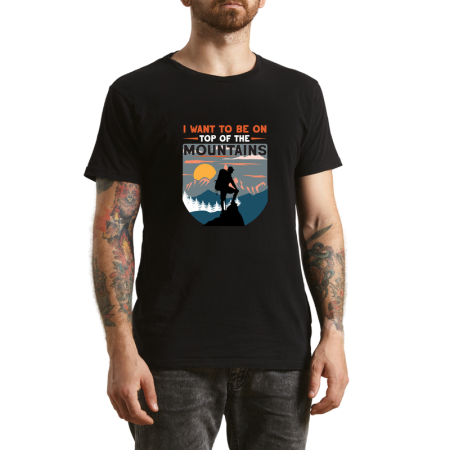 Tricouri Personalizate - Tricou Barbati Aventura in sange, vibe outdoor, negru