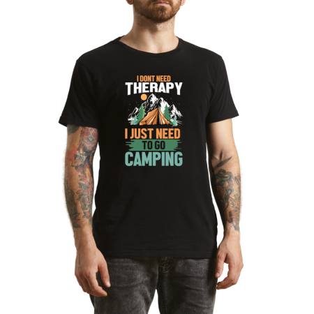 Tricouri Personalizate - Tricou Barbati Camp Traveling, pentru aventurieri moderni, negru