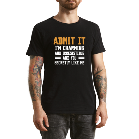 Tricouri Personalizate - Tricou Barbati, combinatie perfecta intre sarcasm si stil, negru