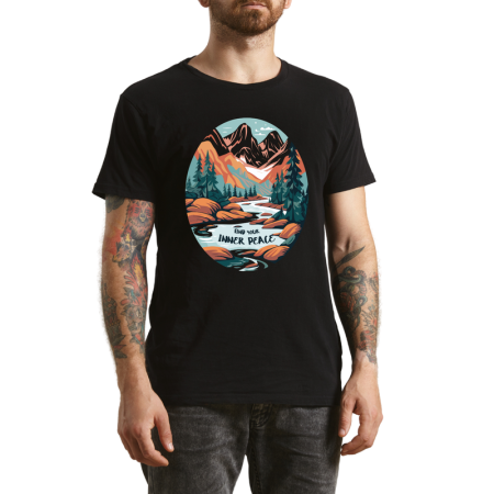 Tricouri Personalizate - Tricou Barbati Discover the Unknown, grafica unica, negru