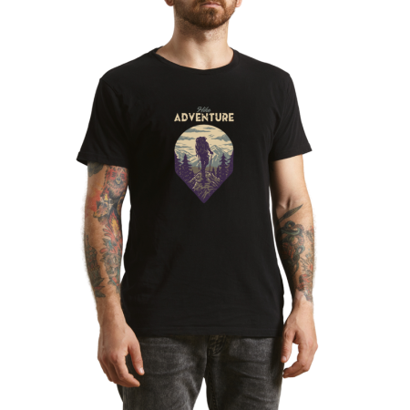 Tricouri Personalizate - Tricou Barbati Explore Dream Discover, stil lifestyle, negru
