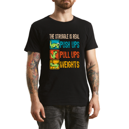 Tricouri Personalizate - Tricou Barbati Fitness Humor, inspiratie si ironie, negru