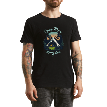 Tricouri Personalizate - Tricou Barbati Forest Escape Mode, look casual, negru