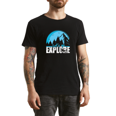 Tricouri Personalizate - Tricou Barbati Keep Traveling Forward, pentru aventurieri moderni, negru
