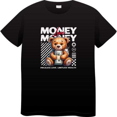 Tricouri Personalizate - Tricou Barbati Made By Money Hustle Society, negru