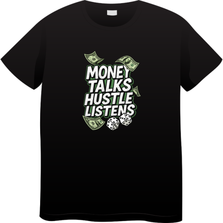 Tricouri Personalizate - Tricou Barbati Made By Money Hustle Society, negru