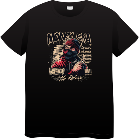 Tricouri Personalizate - Tricou Barbati Made By Money Hustle Society, negru