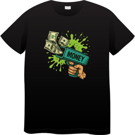 Tricouri Personalizate - Tricou Barbati Made By Money Hustle Society, negru