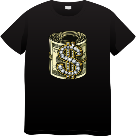 Tricouri Personalizate - Tricou Barbati Made By Money Hustle Society, negru