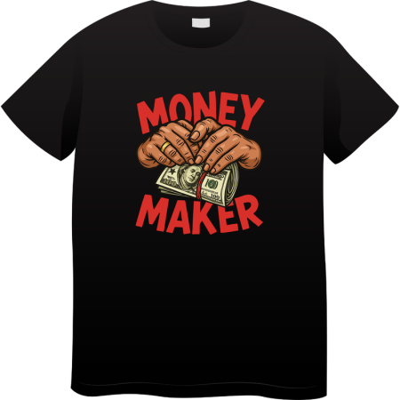 Tricouri Personalizate - Tricou Barbati Made By Money Hustle Society, negru