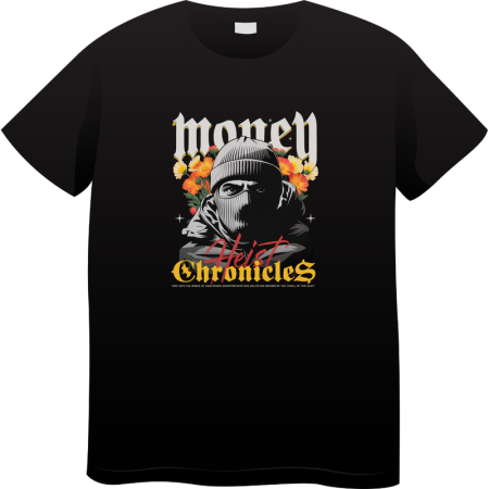 Tricouri Personalizate - Tricou Barbati Made By Money Hustle Society, negru