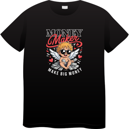 Tricouri Personalizate - Tricou Barbati Made By Money Hustle Society, negru