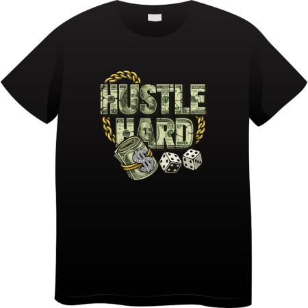 Tricouri Personalizate - Tricou Barbati Made By Money Hustle Society, negru