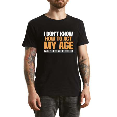 Tricouri Personalizate - Tricou Barbati, mesaj amuzant pentru zile serioase, negru