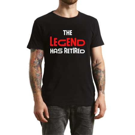 Tricouri Personalizate - Tricou barbati pentru pensionare (Happy Retirement), negru