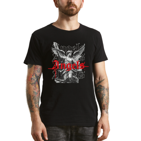 Tricouri Personalizate - Tricou Barbati, putere si curaj, negru
