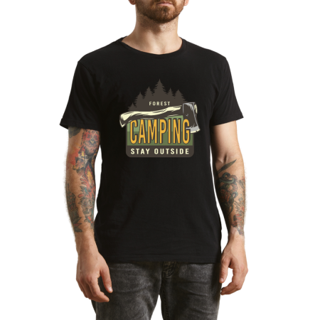 Tricouri Personalizate - Tricou Barbati Travel Like a Nomad, imprimeu modern, negru