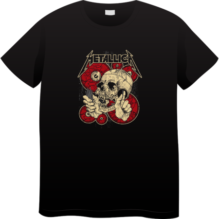 Tricouri Personalizate - Tricou Barbati Vintage Rock Music, Iconic Rock Collection, negru