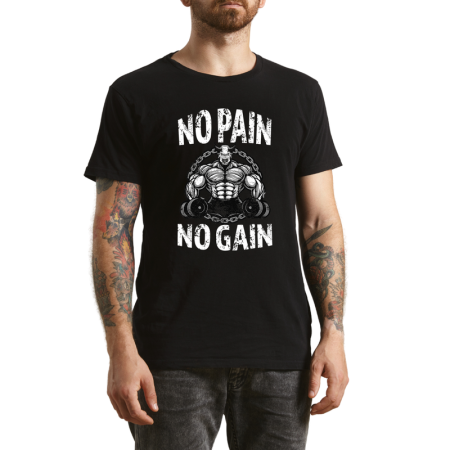 Tricouri Personalizate - Tricou Barbati Workout Funny Text, stil urban, negru