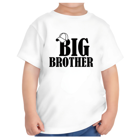 Tricouri Copii - Tricou copii alb big brother text fratele mai mare varsta 1-2 ani