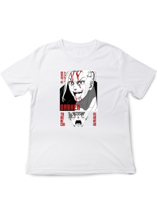 Tricouri Copii - Tricou Copii Anime Japanese Art, alb, bumbac, 9-10 ani