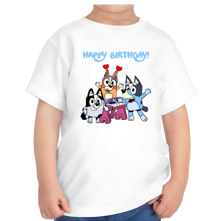 Tricouri Copii - Tricou copii, aniversar, tematica BLUEY, 3 ani