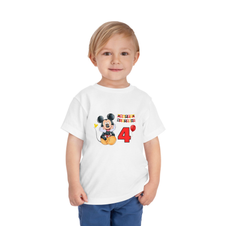 Tricouri Copii - Tricou copii, aniversar, tematica Mickey Mouse, pentru baieti, 4 ani