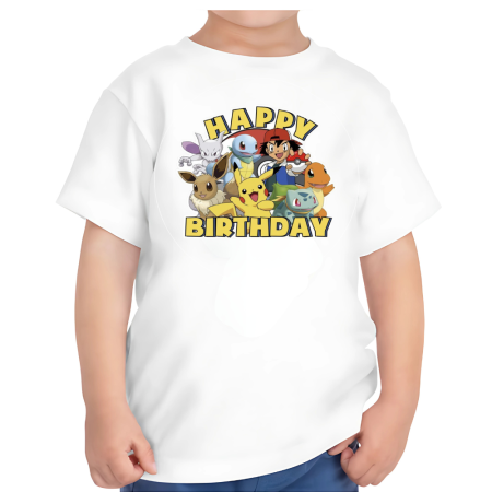 Tricouri Copii - Tricou copii, aniversar, tematica POKEMON, pentru baieti, 2 ani