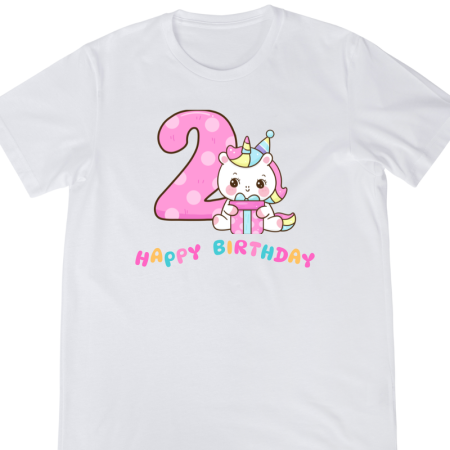 Tricouri Copii - Tricou Copii, aniversare 2 ani, La multi ani, desen multicolor, mesaj amuzant