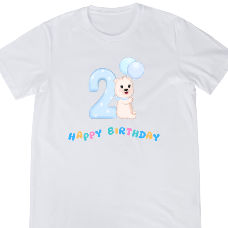 Tricouri Copii - Tricou Copii, desen multicolor, aniversare 2 ani, La multi ani, mesaj amuzant