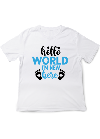 Tricouri Copii - Tricou Copii Funny Message, 1-2 ani, bumbac, alb
