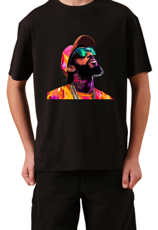 Tricouri Copii - Tricou Copii Hip Hop Rap Music, negru, bumbac, 11-12 ani
