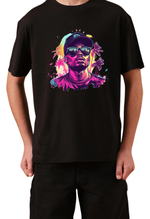 Tricouri Copii - Tricou Copii Hip Hop Rap Music, negru, bumbac, 11-12 ani