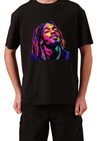 Tricouri Copii - Tricou Copii Hip Hop Rap Music, negru, bumbac, 11-12 ani