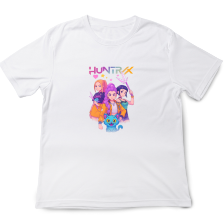 Tricouri Copii - Tricou copii K Pop Demon Huntrix, 3-4 ani, alb, colecție nouă
