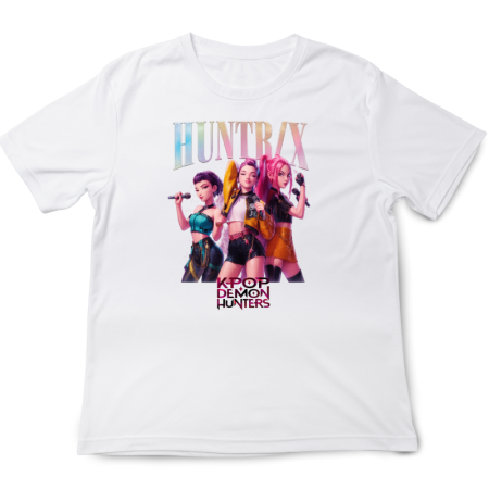 Tricouri Copii - Tricou copii K Pop Demon Huntrix, 3-4 ani, alb, ediție kids