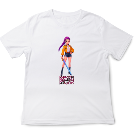 Tricouri Copii - Tricou copii K Pop Demon Huntrix, 3-4 ani, alb, grafică adorabilă