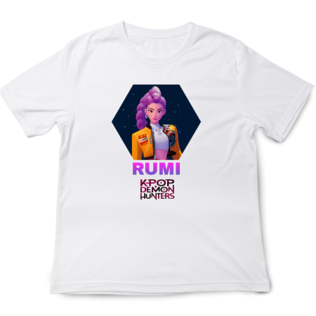 Tricouri Copii - Tricou copii K Pop Demon Huntrix, 3-4 ani, alb, material prietenos cu pielea