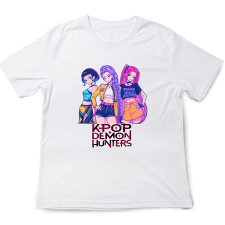 Tricouri Copii - Tricou copii K Pop Demon Huntrix, 5-6 ani, alb, ediție specială