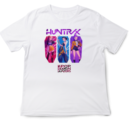 Tricouri Copii - Tricou copii K Pop Demon Huntrix, 5-6 ani, alb, material respirabil
