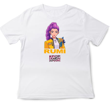 Tricouri Copii - Tricou copii K Pop Demon Huntrix, 5-6 ani, alb, print detaliat